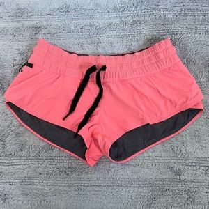 hot pink and grey reversible lululemon surf shorts size